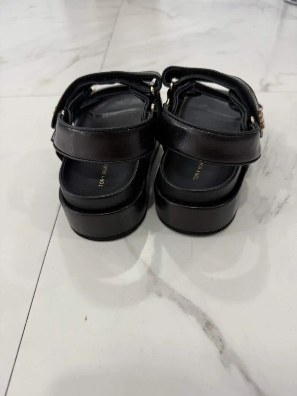 Tory Burch Kira Dual Strap Leather Sandal Women's Sizes 6, 7, 8.5